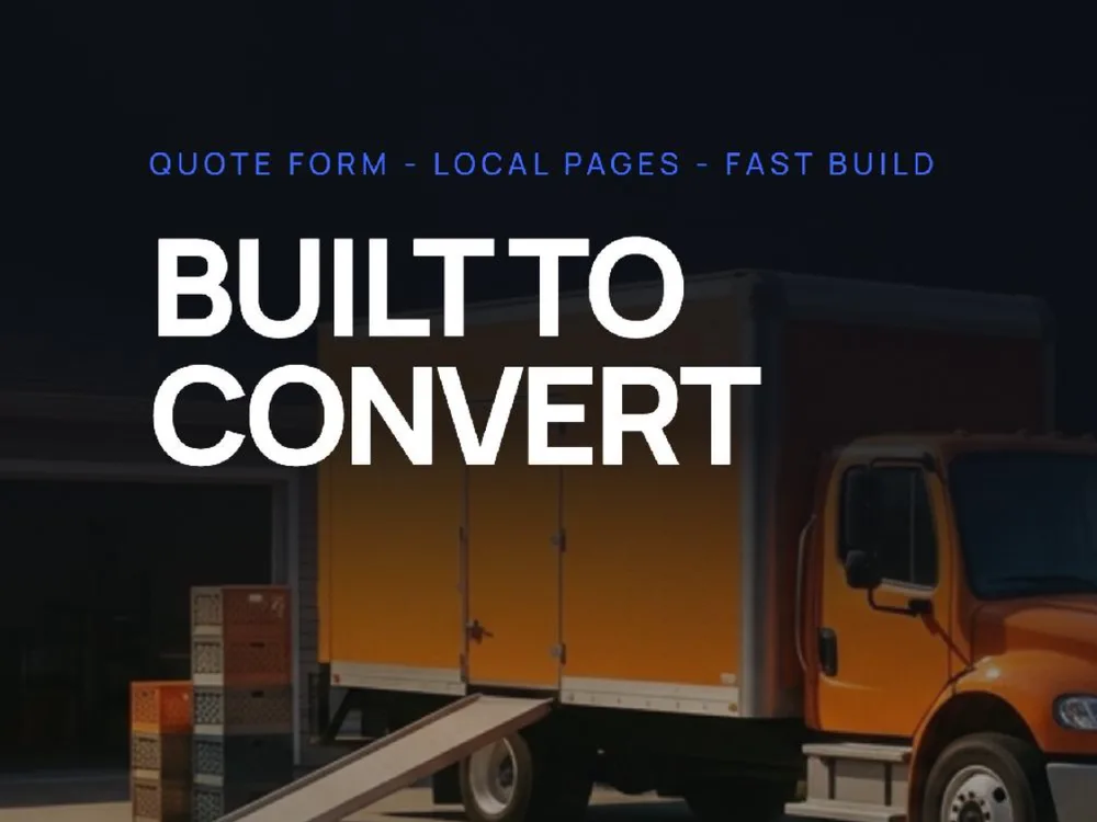 Cover slide: AI Web Design for Local Junk Removal Site Built to Convert & Rank