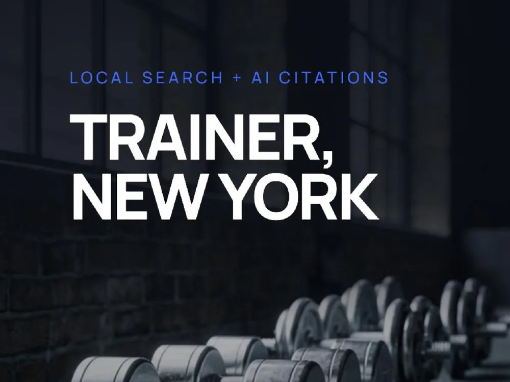 Cover slide: Wix Technical SEO & AI Search Optimization — Personal Trainer NYC