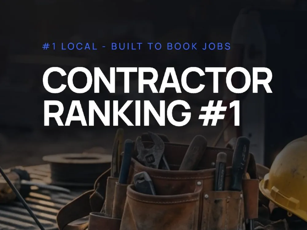 Cover slide: Home Services Contractor Website — WordPress + Local SEO That Ranks #1