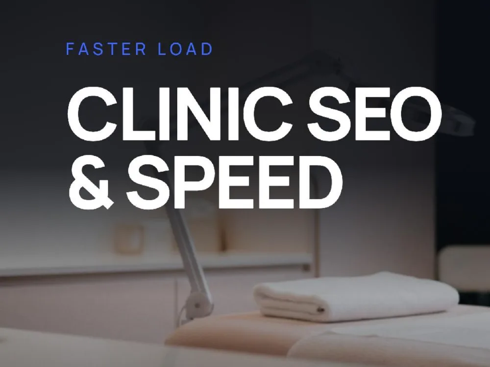 Cover slide: WordPress SEO & Speed Optimisation — Medical Aesthetics Clinic London
